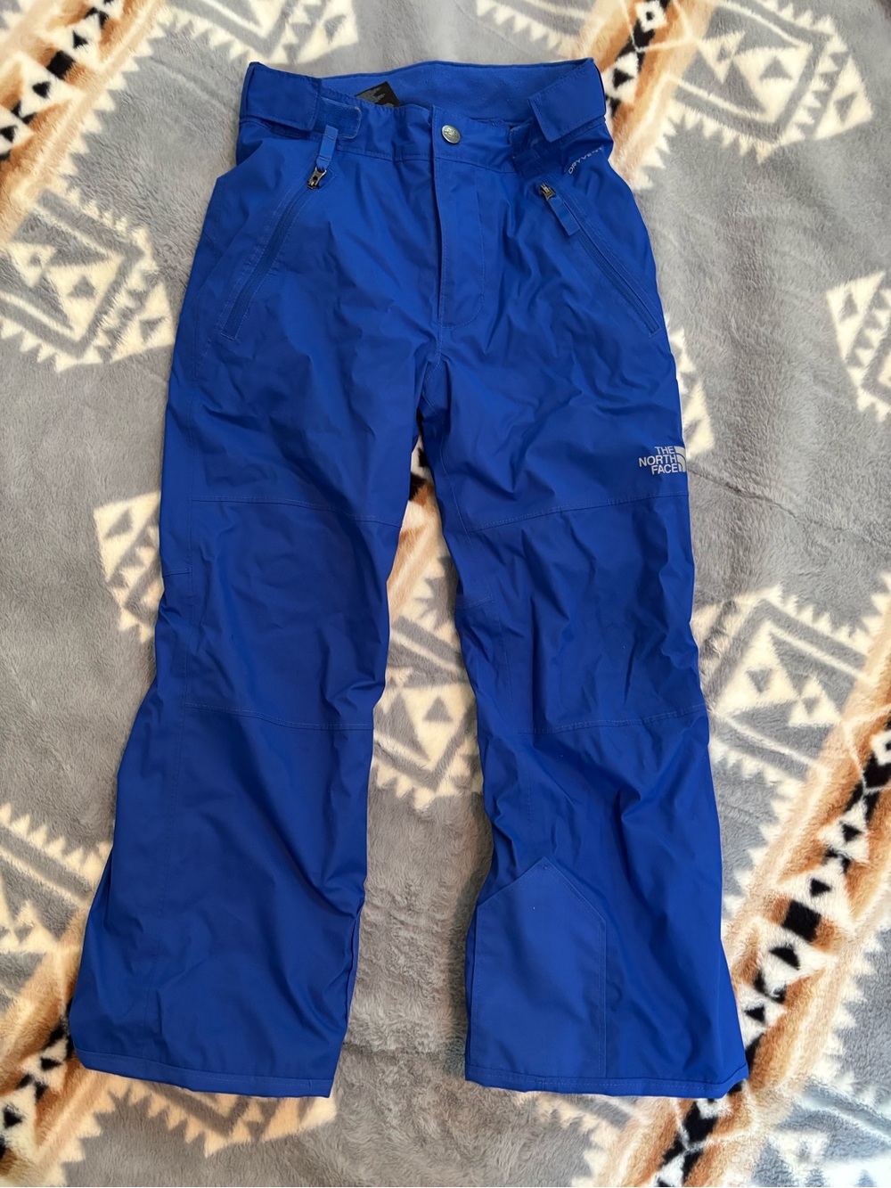 The North Face Royal Blue Waterproof Snow Pants sz 7/8 small boys